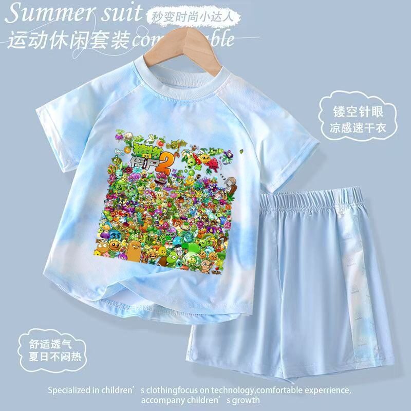 休闲100%棉夏季新款植物大套装