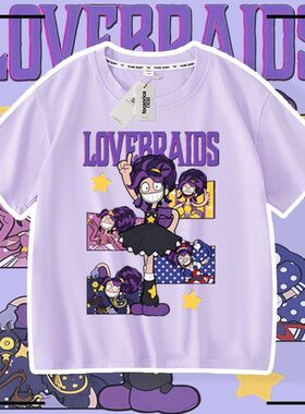 新品poppy playtime lily lovebraids 短袖t恤衣服儿童上衣服