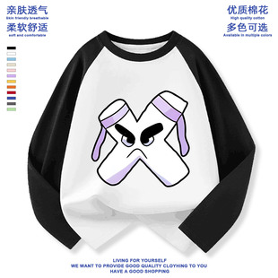 Alphabet Lore字母传说X男女孩子中小儿童休闲时髦长袖t恤打底衫