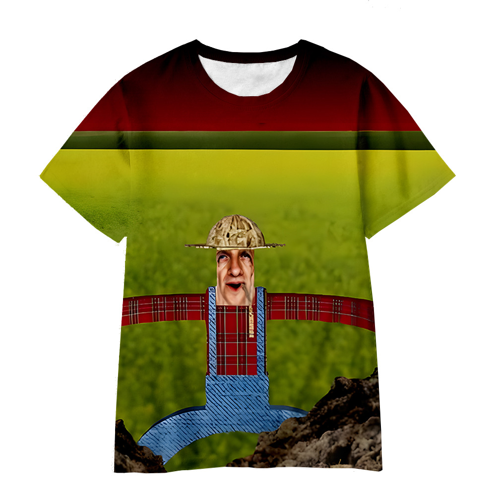 休闲短袖动画游戏约翰的农T恤