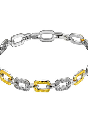 跨境锆石系列网球手链女欧美时尚轻奢气质几何方形手链高定手饰品