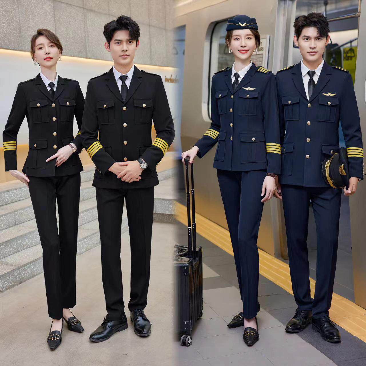 男女军鼓仪仗队礼服文工团大合唱乐队演出服套装海航船员工作制服
