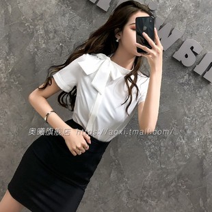 职业装套装女秋季衬衫套裙酒店前台工作装珠宝店工作服空乘制服