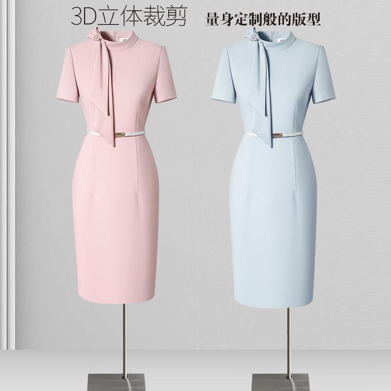工服职业连衣裙气质女神范客服前台接待工装医美美容院工作服女夏