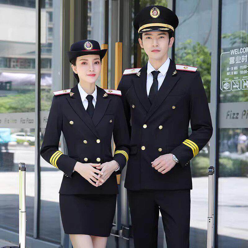 上班服空乘航空学院制服男女同款打军鼓工装男装演出制服保安制服