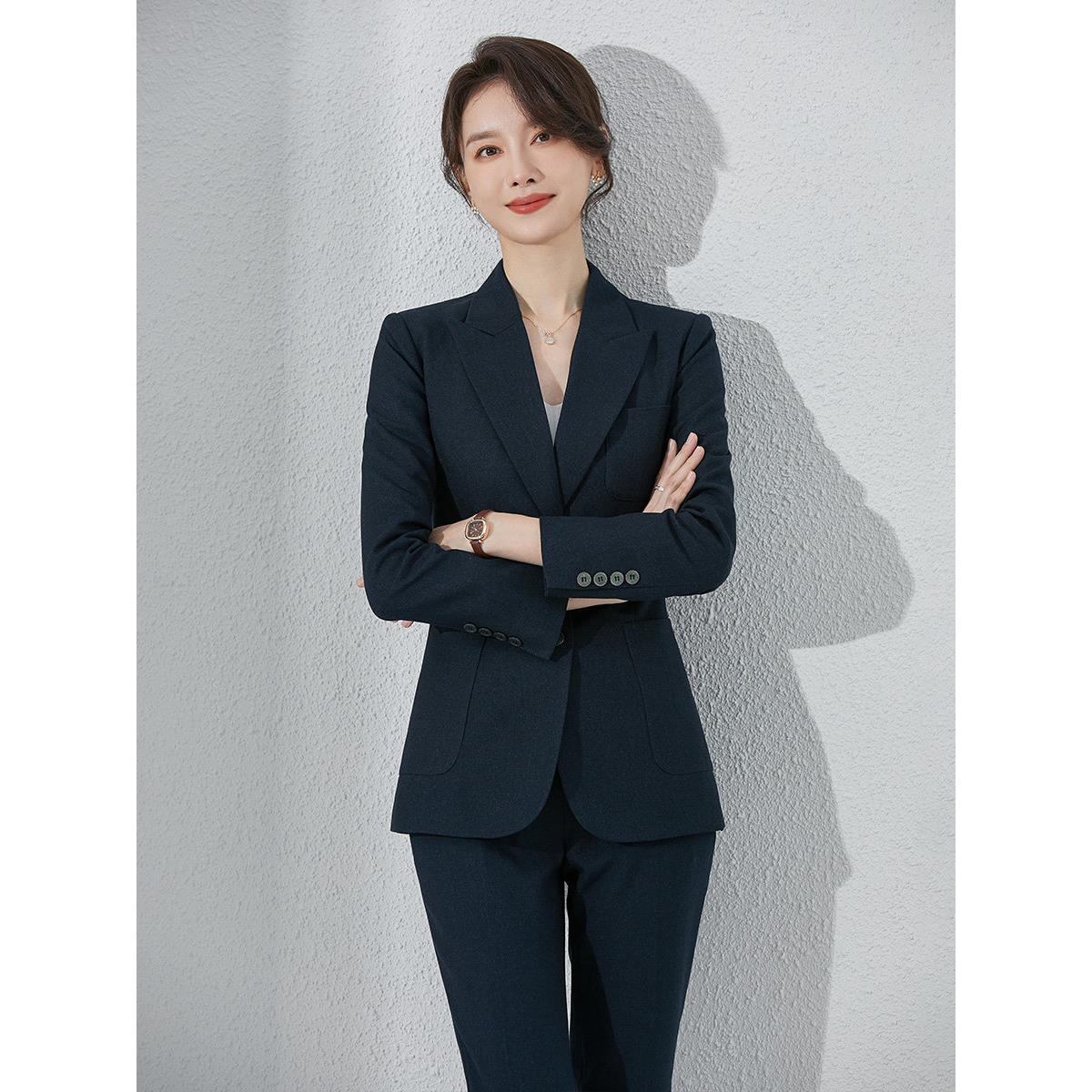 西装套装正装秋冬工服酒店工作服高端商务西服女装气质小西装外套