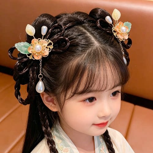 汉服头饰女儿童流苏古风发饰古装中国风发卡女童女孩发夹公主配饰