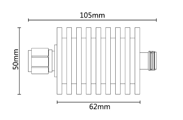 N型50W衰减器同轴衰减器射频衰减器固定衰减器微波功率衰减器