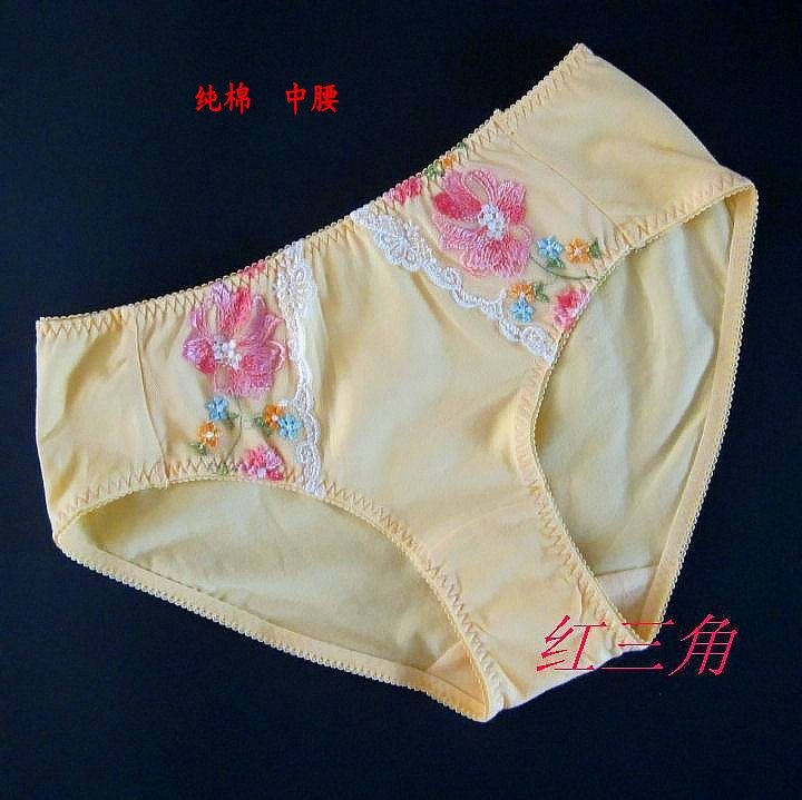 清仓特价韩国原单刺绣纯棉内裤女