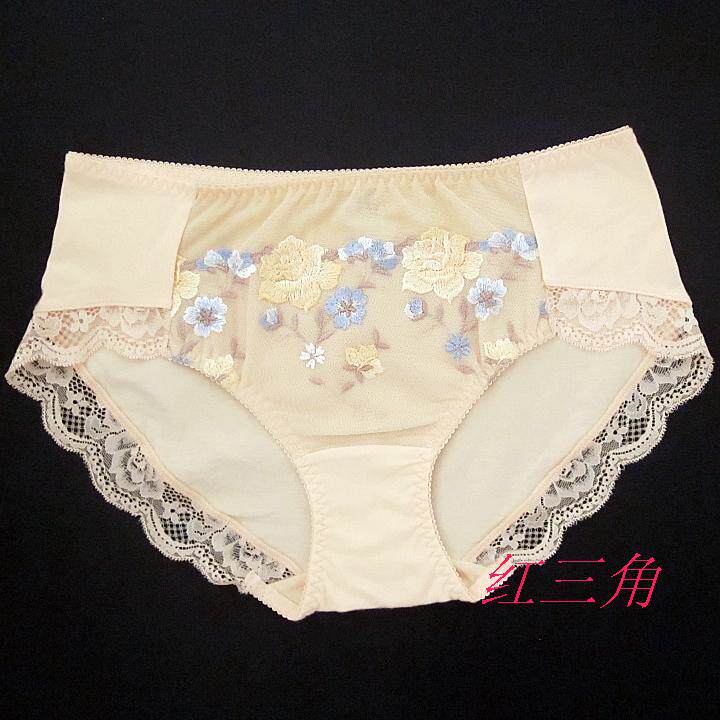 韩国抗菌纯棉刺绣宽松内裤女高端
