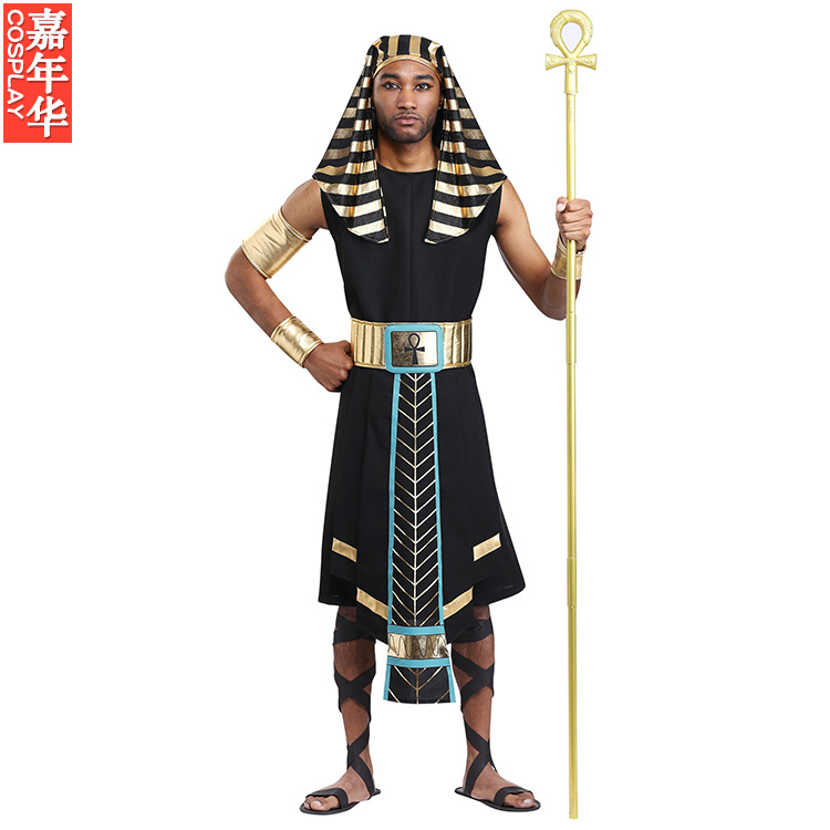万圣节狂欢节舞台表演演出成人男士埃及黑暗权利法老