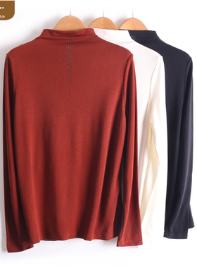 凯撒caser女士50支馨思特竖钻保暖上衣时尚小高领打底衫BK63-F555