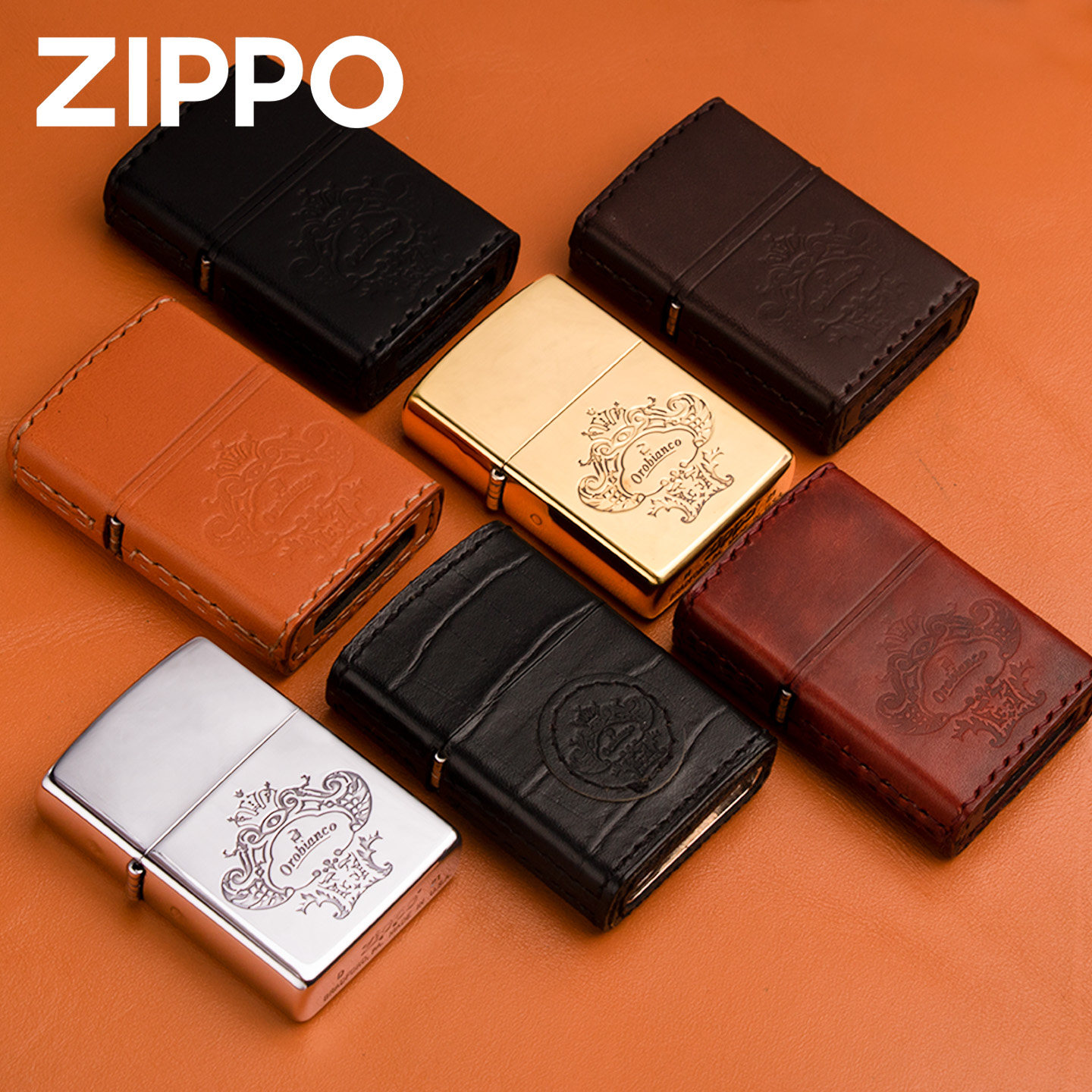zippo芝宝煤油打火机orobianco欧碧义联名款煤油高级送男友礼物