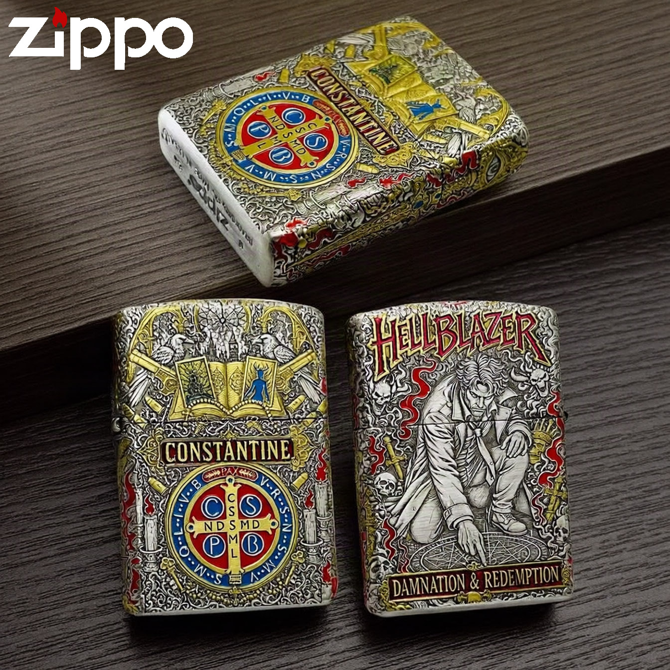zippo打火机正品地狱神探官方防风煤油机正版送男朋友生日礼物