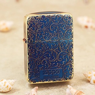正品zippo打火机日版ZBT-3-245D.1941复刻双面唐草下标男士礼物