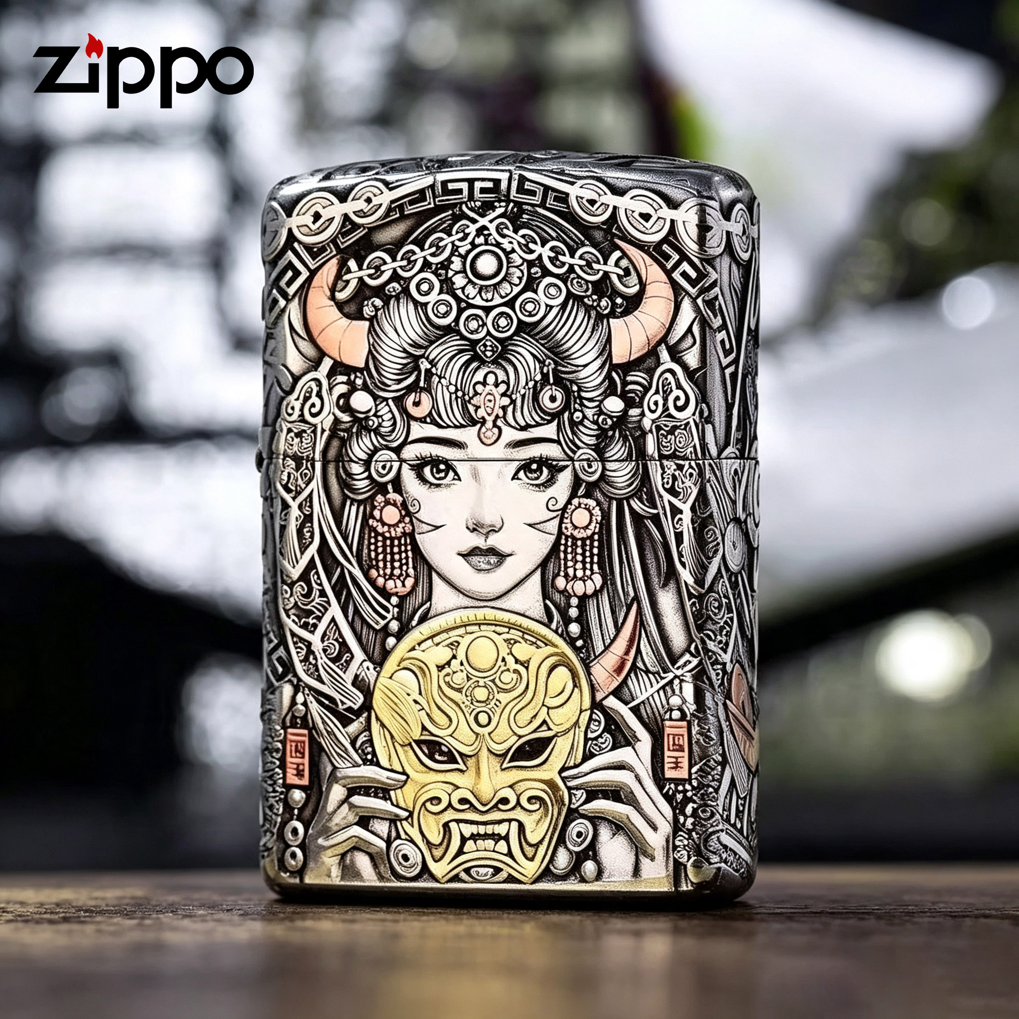 zippo打火机正品女财神扎基拉姆男士煤油男友生日七夕情人节礼物