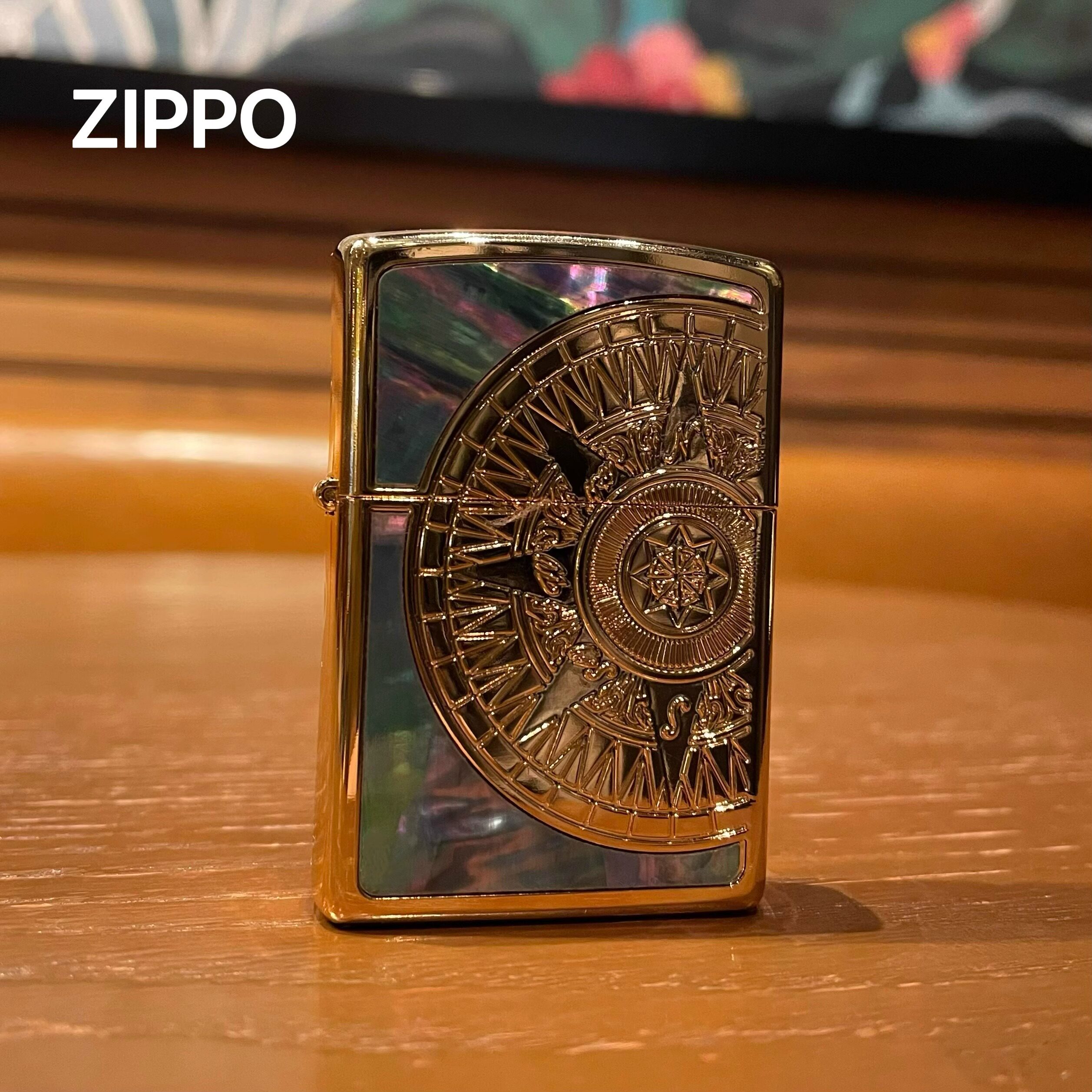 zippo打火机正品贝壳罗盘幸运礼物芝宝刻字定制正版生日送男友