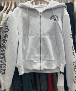 2026新款潮牌休闲百搭女连帽宽松卫衣个性短外套春款拉链上衣