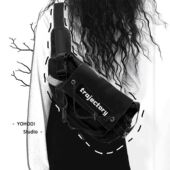 YOHOO 原创ins中性机能风百搭运动斜挎包男女非帆布尼龙手机胸包