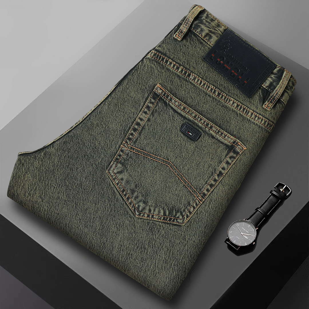 2026春季新款高端银河绿男士牛仔裤子直筒宽松休闲百搭潮流刺绣,男装,牛仔裤,淘宝优惠券,粉丝福利购,淘宝优惠卷