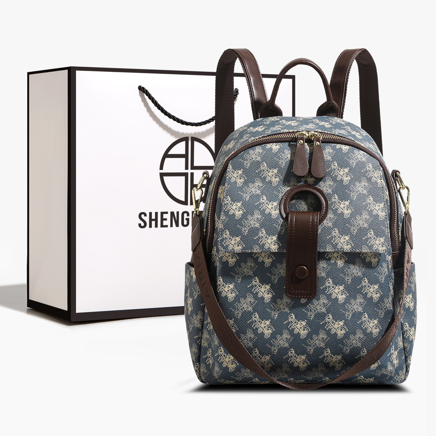 香港品牌旅游双肩包女2026新款时尚轻奢大容量上班通勤可单肩背包,箱包皮具/热销女包/男包,双肩背包,淘宝优惠券,粉丝福利购,淘宝优惠卷