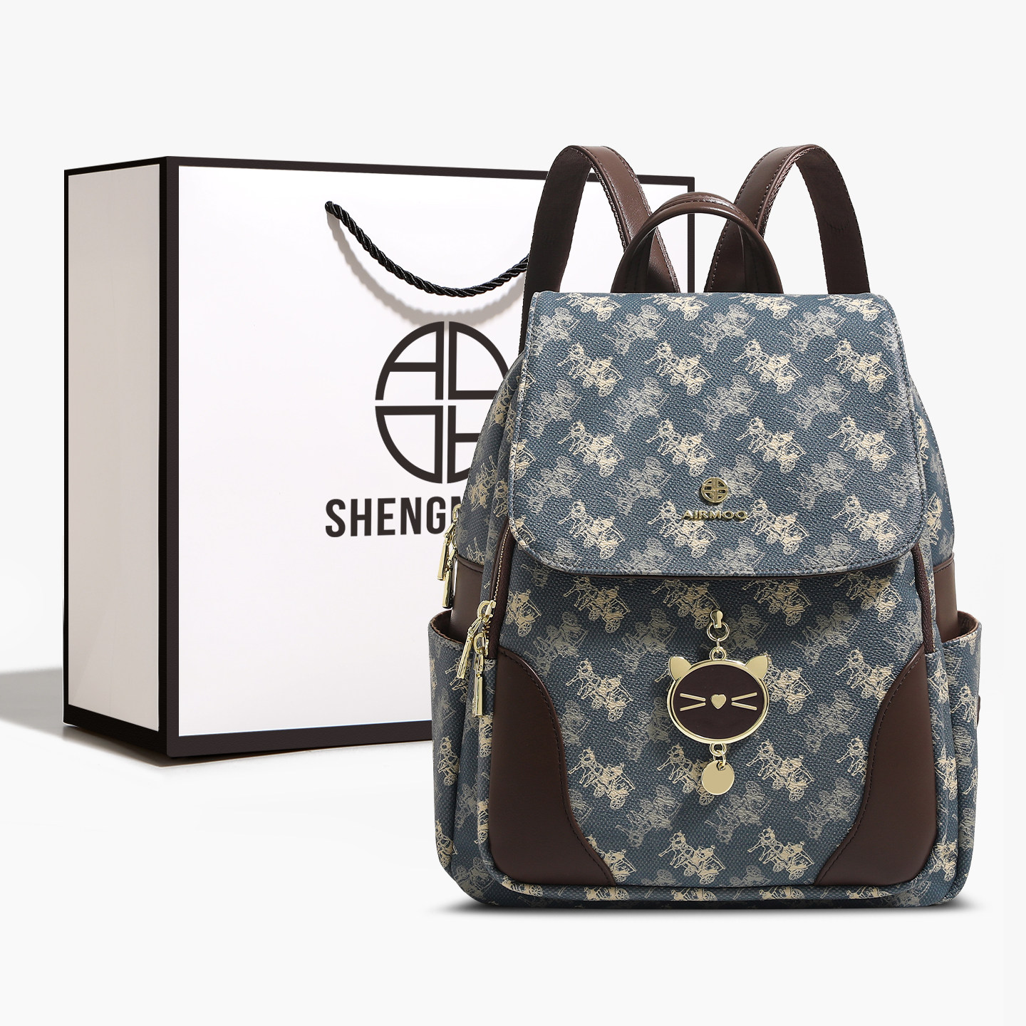 香港品牌轻奢旅行双肩包包女2025新款质感时尚百搭大容量通勤背包