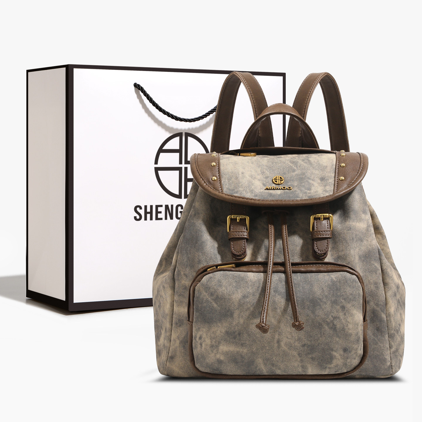 香港品牌轻奢复古小众设计双肩包包女2026新款大容量通勤时尚背包,箱包皮具/热销女包/男包,双肩背包,淘宝优惠券,粉丝福利购,淘宝优惠卷