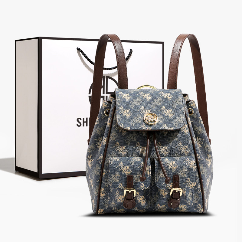 圣米洛轻奢小众时尚双肩包包女2026新款百搭书包通勤包大容量背包,箱包皮具/热销女包/男包,双肩背包,淘宝优惠券,粉丝福利购,淘宝优惠卷