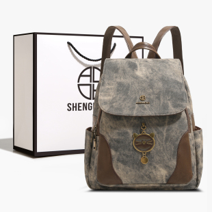 香港品牌轻奢复古小众双肩包包女2026新款 质感大容量通勤背包 时尚