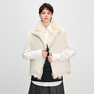2025秋冬新款 狐狸毛内胆外套女马夹一衣穿两时髦俏皮百搭皮草马甲