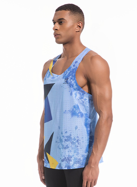 Sanken马拉松风洞背心速干透气吸汗跑步上衣一片式专业健身背心