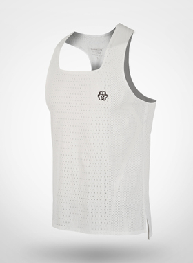 Sanken新款风洞透气订制速干修身小白衫马拉松跑步无缝贴合背心男