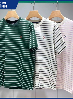 2024夏季素然专比新品女士户外圆领干爽速干条纹短袖T恤A0241TS08