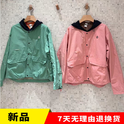 2024年素然专比新款春季女士户外双面穿棉格子拼接外套A0241JA14