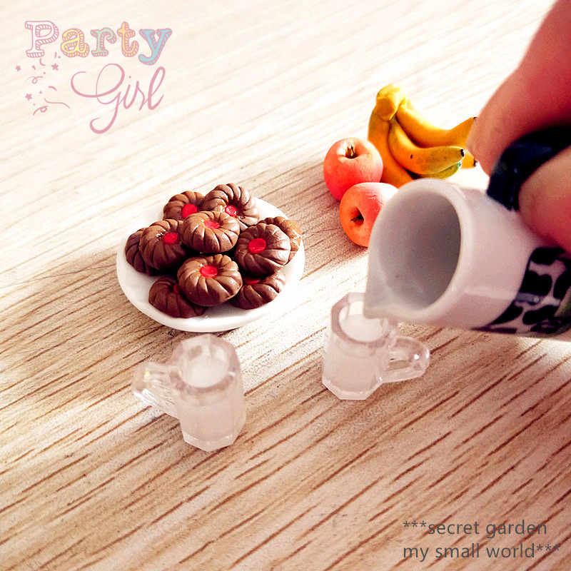 微缩食玩场景模型娃屋配件迷你黏粘土花仿真厨房牛奶道具袖珍玩具