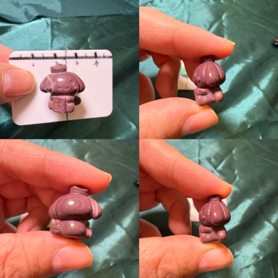 天然阿拉善玛瑙蔷薇辉kitty配件