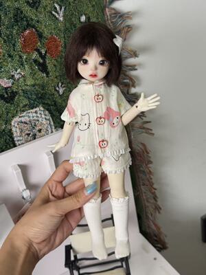BJD四分睡衣短袖套装bjd6分娃衣六分衣服4分娃衣短裤男女通用