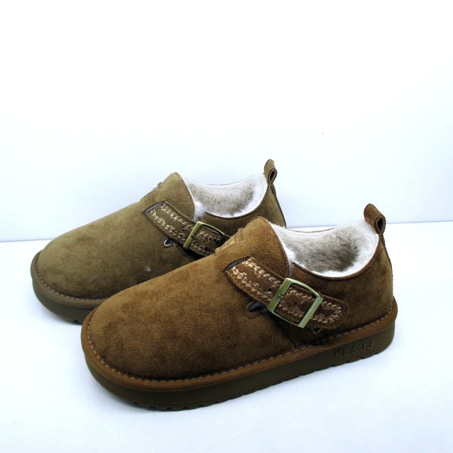 厚底加绒全包勃肯鞋保暖毛毛棉鞋