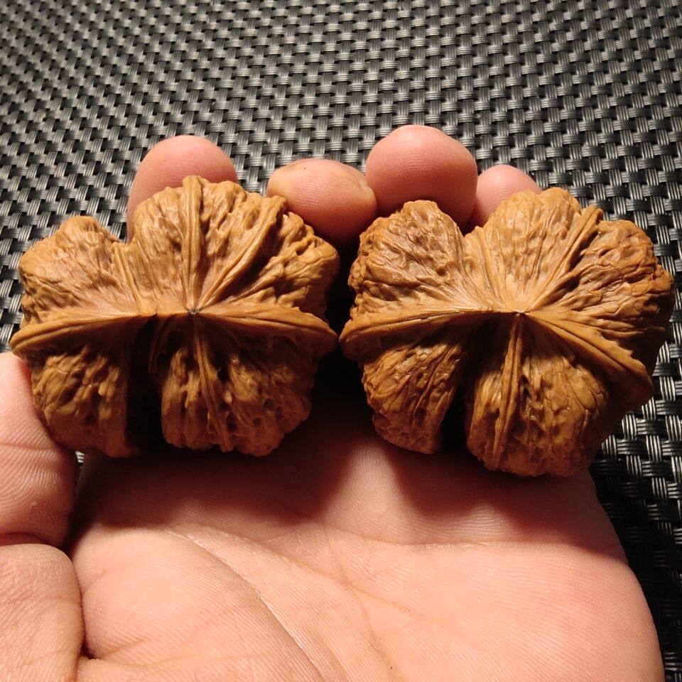 文玩核桃特大连体异形核桃一对把玩天然铁核桃同树双胞胎男士盘玩
