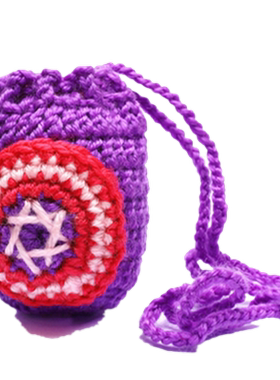 卡通小黄鸡鸭蛋斗袋网兜端午节儿童手工编织挂脖毛线猪玩偶吊坠