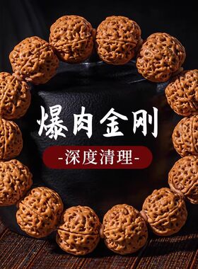 大金刚菩提手串男士原籽金刚菩提子佛文玩珠手链男女7七8八瓣念珠