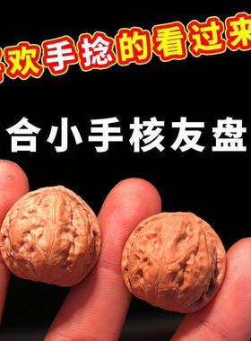 野外生小尺寸文玩麻核桃手捻把件磨盘南疆石异形苹果园白狮子头