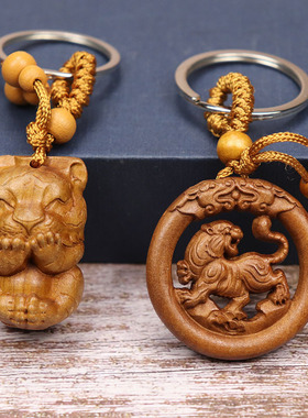 挂件福瑞堂桃木2024龙年生肖虎