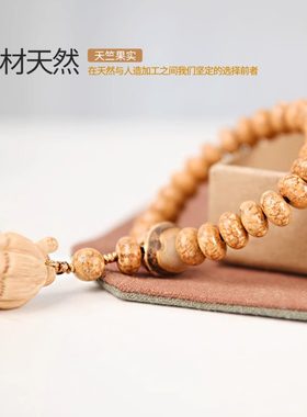 天然龙珠菩提天竺菩提子手串紫竹根高密度国风文玩男女手链 p134