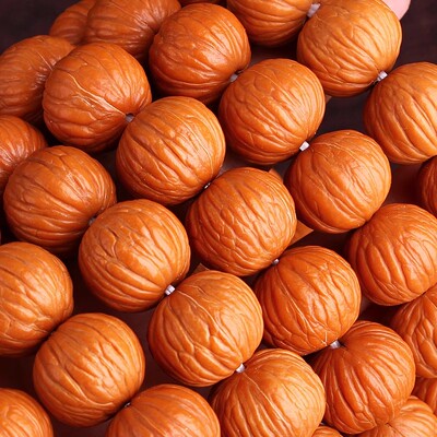 土豪猴头散珠文玩手串雕刻小核桃手工DIY串菩提子盘玩配佛珠凤羽