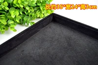 Черный бархат, длина около 35 * ширина 24 * высота 3 см.