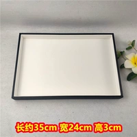 Черный снаружи + белый внутри (матовая кожа) около 35*ширина 24*высота 3см