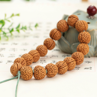 脑纹桃核散珠串珠子手串原籽文玩盘玩佛珠手链胡桃手把件配饰饰品