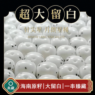 海南星月菩提子月朗星稀108颗文玩佛念珠男女项链手串大留白原籽
