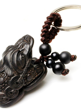 2021年雕刻三足金蟾u盘黑桃木